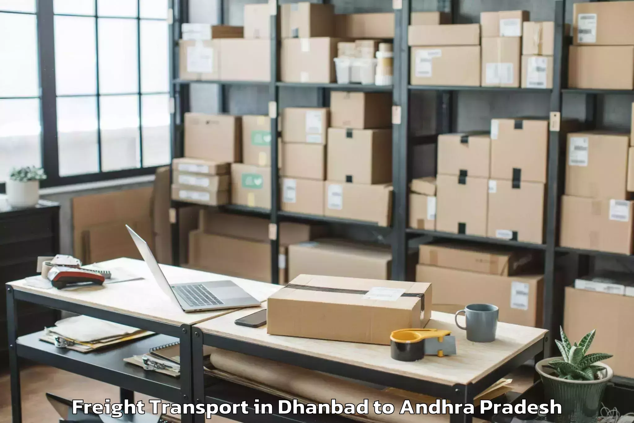 Top Dhanbad to Voletivaripalem Freight Transport Available